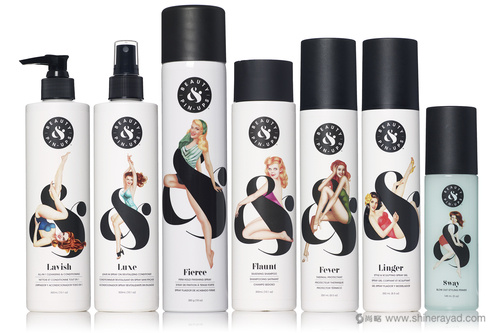 復古女郎 BEAUTY & PIN-UPS 美發(fā)品牌產(chǎn)品包裝設計-上海包裝設計公司2