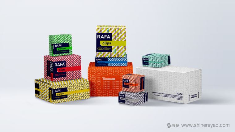 色條風格 RAFA 辦公用品包裝設計-上海包裝設計公司設計欣賞2