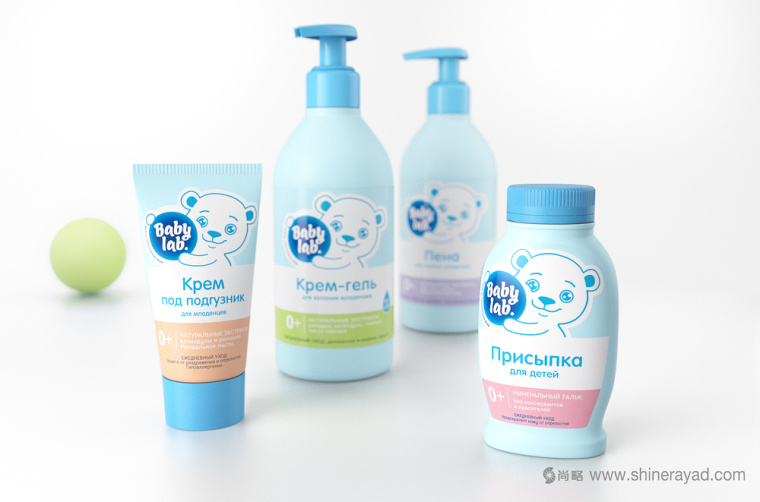 泰迪熊風(fēng)格 Brandiziac 嬰兒護理護膚產(chǎn)品包裝設(shè)計-上海包裝設(shè)計公司2