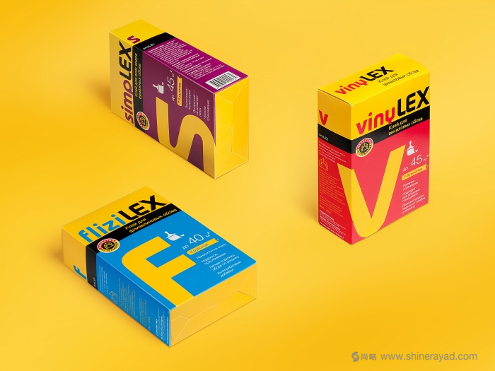 上海工業品包裝設計公司：BOSTIK公司粘合劑密封劑與無紡布壁紙包裝設計2