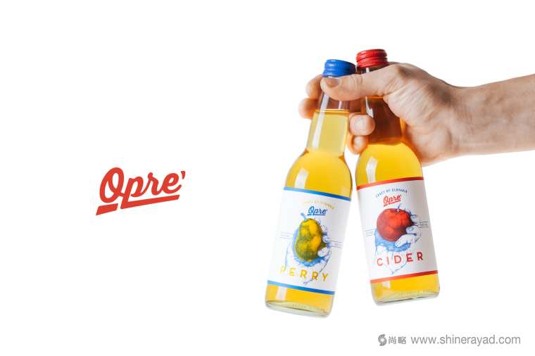 手繪寫意風格 OPRE 蘋果酒包裝設計-上海果酒包裝設計公司2