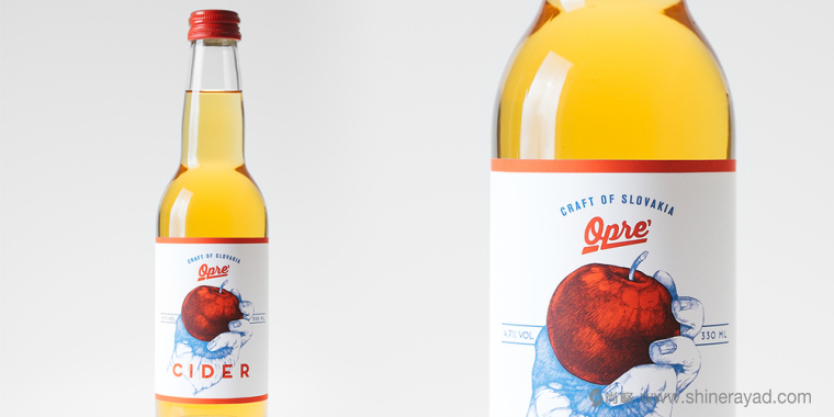 手繪寫意風格 OPRE 蘋果酒包裝設計-上海果酒包裝設計公司1