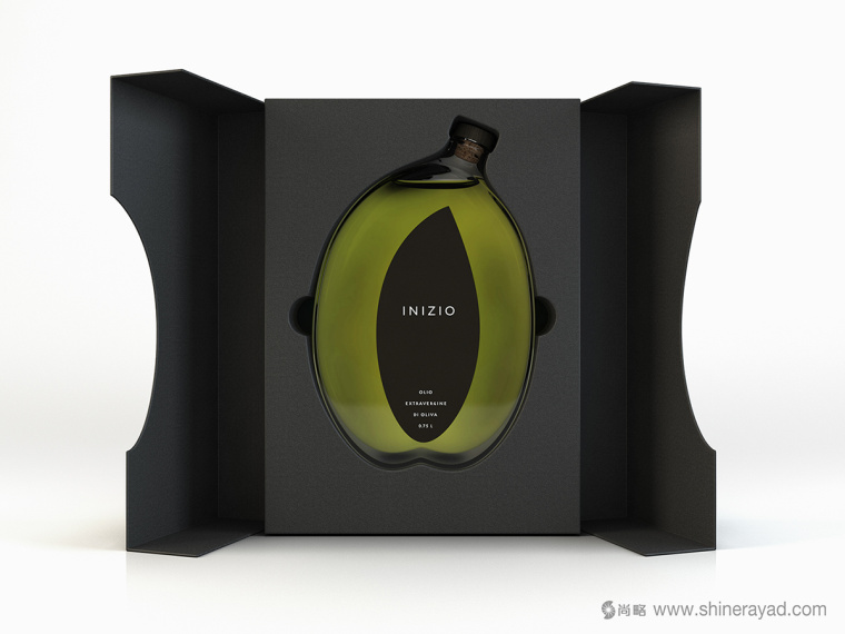 Inizio 橄欖油瓶型造型設計與禮盒包裝設計-上海食用油包裝設計公司2