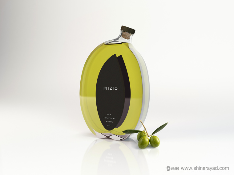Inizio 橄欖油瓶型造型設計與禮盒包裝設計-上海食用油包裝設計公司4