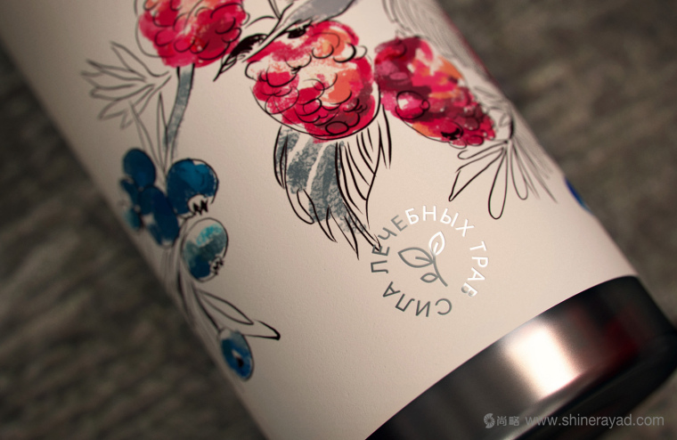 植物素描與水彩插畫CORNICA洗發水沐浴露清潔衛生與天然化妝品包裝設計-上海包裝設計公司8