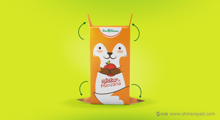 卡通動(dòng)物風(fēng)插畫 Néctar 兒童飲料包裝設(shè)計(jì)-上海包裝設(shè)計(jì)公司3