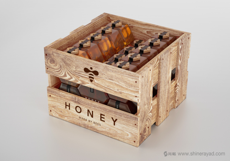 六角形造型設(shè)計(jì)Honey 蜂蜜產(chǎn)品瓶型設(shè)計(jì)包裝設(shè)計(jì)-上海食品品牌策劃設(shè)計(jì)公司8