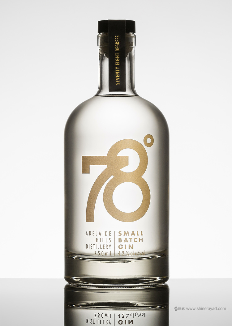 簡約高端的78o 杜松子酒包裝設(shè)計酒瓶瓶型設(shè)計-上海包裝設(shè)計公司設(shè)計收藏3