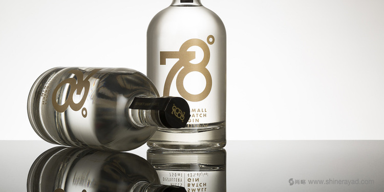 簡約高端的78o 杜松子酒包裝設計酒瓶瓶型設計-上海包裝設計公司設計收藏1