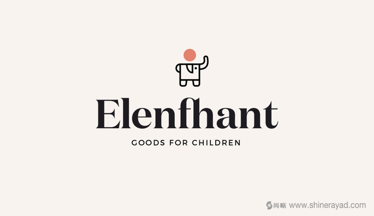 小象風格 Elenfhant 兒童在線精品店電商logo設計-上海logo設計公司2