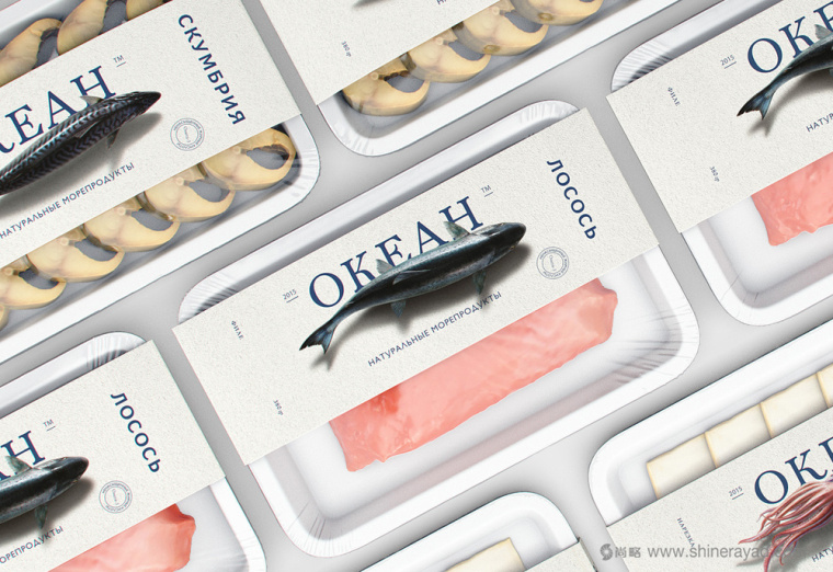 活魚插畫風格 okeah 海鮮產品包裝設計-上海包裝設計公司設計欣賞4