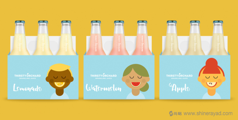 可愛風格 THIRSTY 氣泡酒包裝設計人物插畫設計-上海包裝設計公司欣賞1