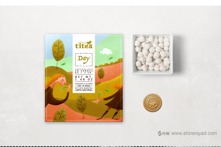 TITEA 伶猴品牌茶葉包裝設計插畫設計-上海包裝設計公司3