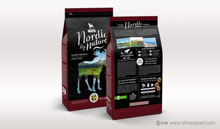 上海包裝設計公司設計研究：大自然動物篇 BOZITA 狗糧貓糧寵物食品包裝設計4