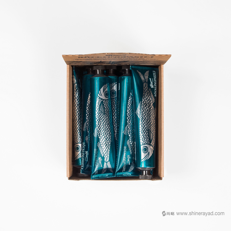 上海海產品包裝設計欣賞：手繪魚插畫風格的BIGGANS 魚醬包裝設計9