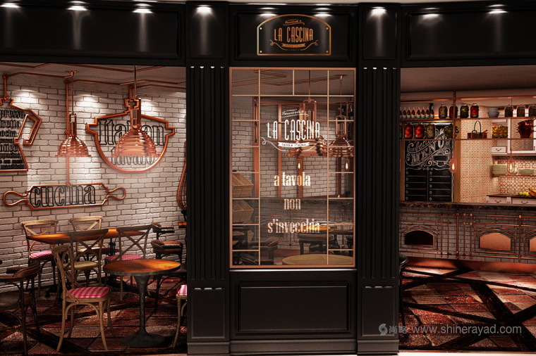 青銅風(fēng)格 LA CASCINA 意大利與法國(guó)融合菜餐廳餐飲品牌VI視覺(jué)形象識(shí)別設(shè)計(jì)餐廳設(shè)計(jì)-上海VI設(shè)計(jì)公司13
