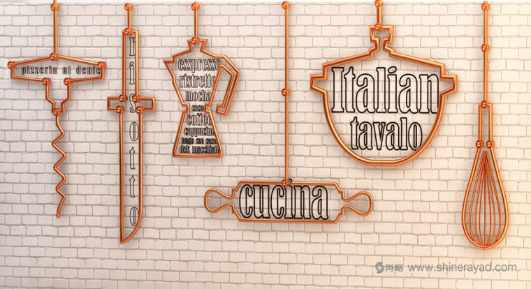 青銅風(fēng)格 LA CASCINA 意大利與法國(guó)融合菜餐廳餐飲品牌VI視覺(jué)形象識(shí)別設(shè)計(jì)餐廳設(shè)計(jì)-上海VI設(shè)計(jì)公司21