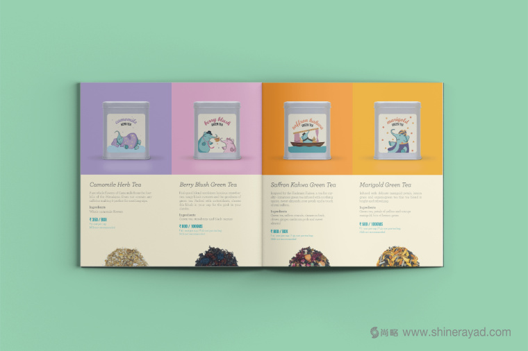 印度 Tea Trunk 茶葉品牌小象吉祥物畫冊設(shè)計-上海畫冊設(shè)計公司4