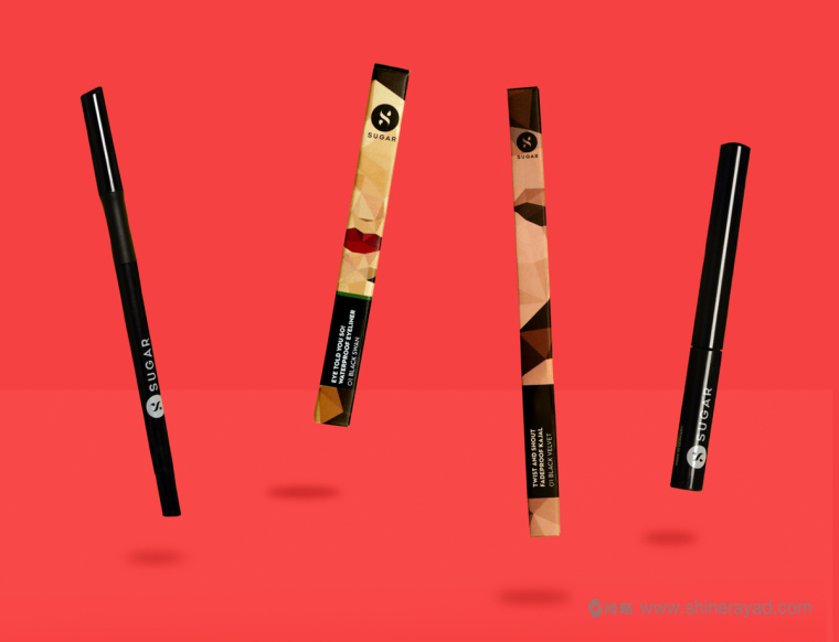 Sugar 品牌三角形美女插畫美容彩妝化妝品包裝設計-上海包裝設計公司2