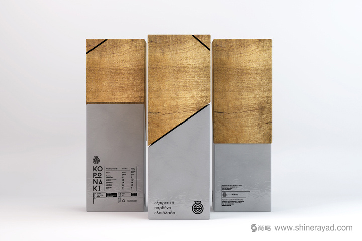 有機原木風Koronaki希臘特級初榨橄欖油禮盒包裝設計-上海包裝設計公司欣賞1