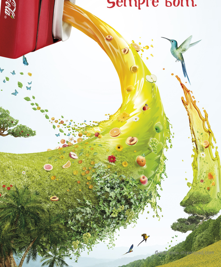 3D動感篇 Del Valle 果汁平面廣告創意設計-上海廣告設計公司設計鑒賞2