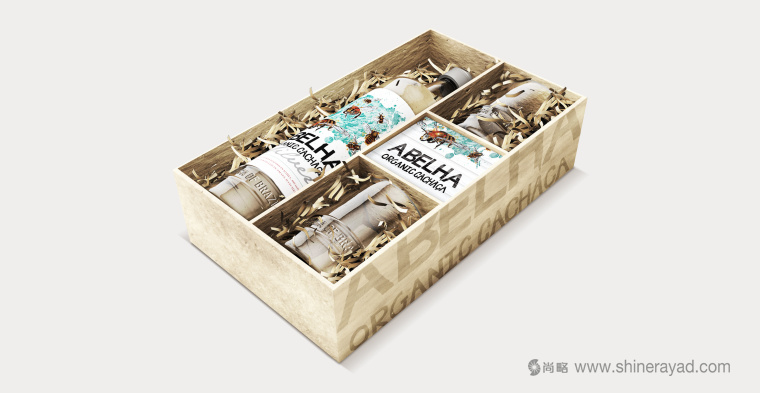 Abelha 有機甘蔗酒禮盒包裝設計蜜蜂插畫設計-上海包裝設計公司6