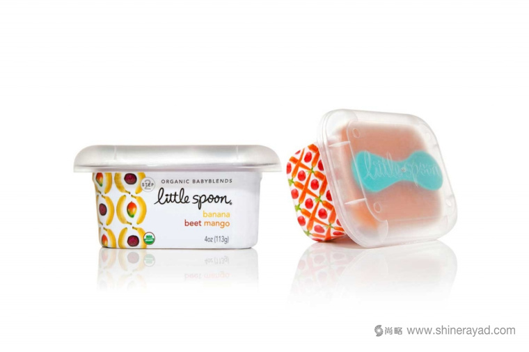 水果幾何圖案 LITTLE SPOON 水果沙拉保鮮盒包裝設計-上海包裝設計公司2