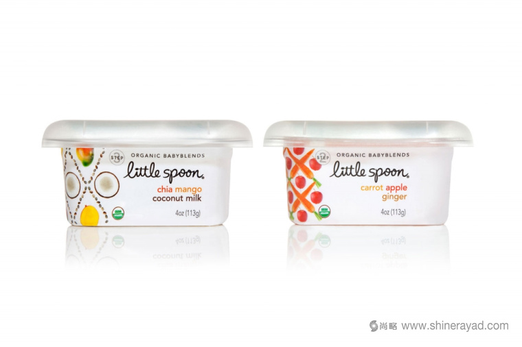 水果幾何圖案 LITTLE SPOON 水果沙拉保鮮盒包裝設計-上海包裝設計公司3