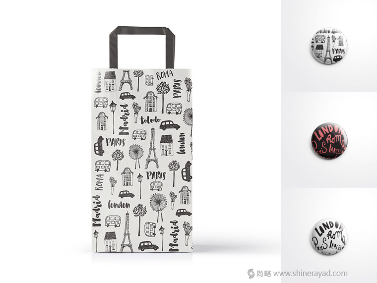 Travel Time 黑白插畫設計-上海品牌策劃設計公司7