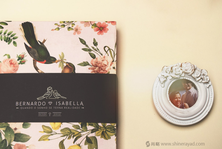 國外婚禮邀請函物料花鳥插畫設計藝術設計-上海品牌策劃設計公司1