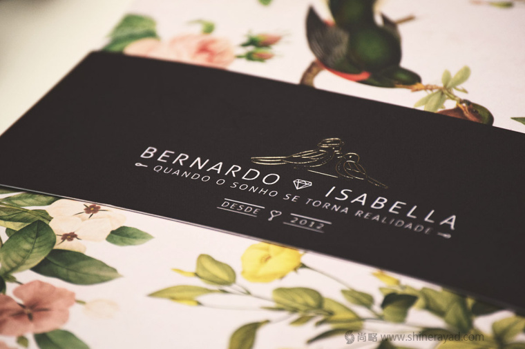 國外婚禮邀請函物料花鳥插畫設計藝術設計-上海品牌策劃設計公司2