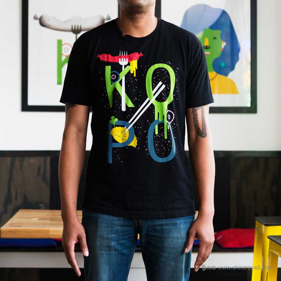 國外餐飲品牌形象設計案例欣賞——Kimski波蘭菜韓國料理融合菜餐廳餐飲品牌形象設計插畫設計5