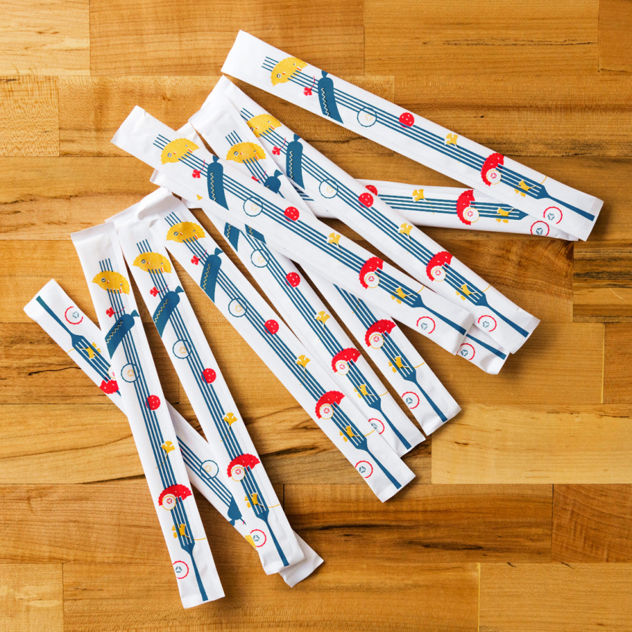 國外餐飲品牌形象設計案例欣賞——Kimski波蘭菜韓國料理融合菜餐廳餐飲品牌形象設計插畫設計6