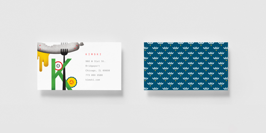 國外餐飲品牌形象設計案例欣賞——Kimski波蘭菜韓國料理融合菜餐廳餐飲品牌形象設計插畫設計8