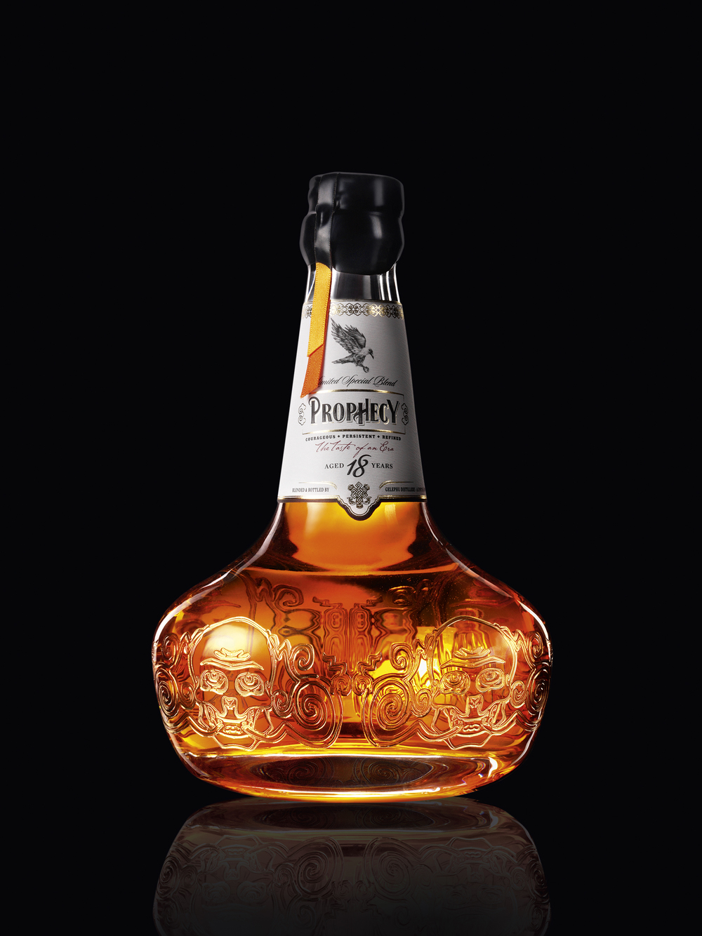 國外酒瓶包裝與造型設計案例欣賞：PROPHECY不丹國王紀念版包裝設計瓶型設計2