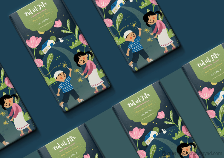 Lebaran 法國穆斯林巧克力包裝設(shè)計插畫設(shè)計-上海包裝設(shè)計公司11