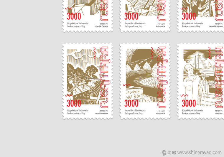 印度尼西亞獨立71周年紀念節日品牌形象設計禮品包裝設計1