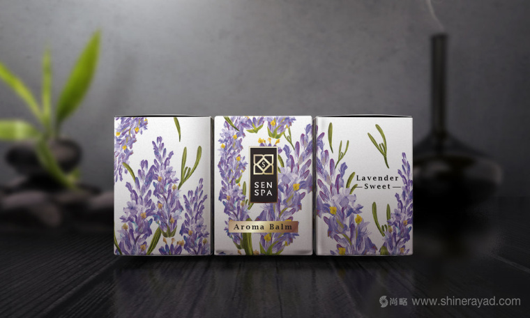 花卉插畫設計風格 SENSPA 唇膏外包裝盒設計-上海包裝設計公司設計欣賞6
