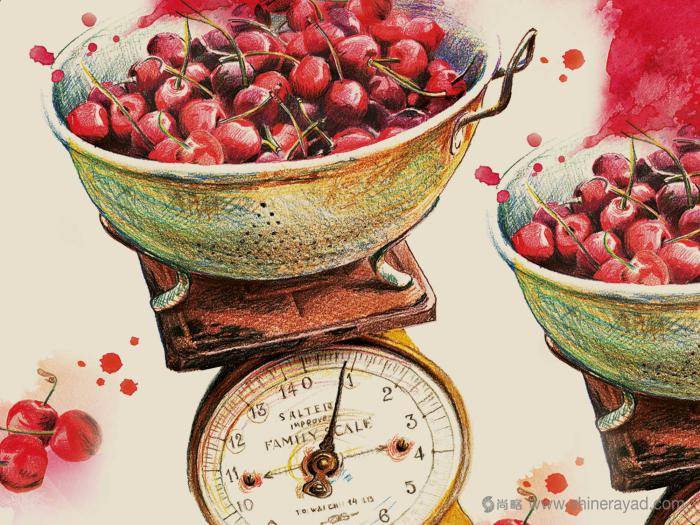 上海包裝設計-Villa Dini 水墨風格水果飲料包裝設計插畫設計5