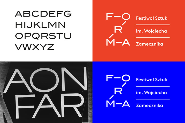 Forma藝術節品牌形象設計logo設計vi設計，非常藝術的字母串聯風格