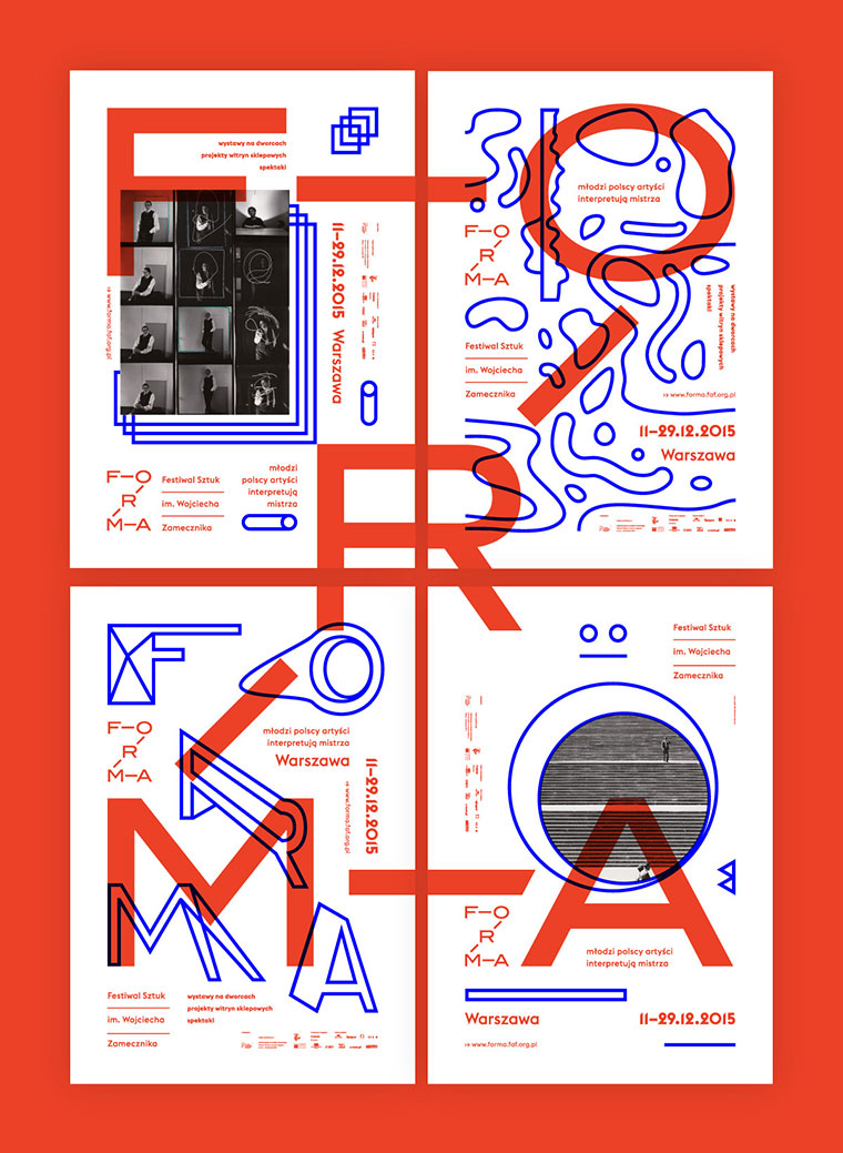 Forma藝術節品牌形象設計logo設計vi設計，非常藝術的字母串聯風格