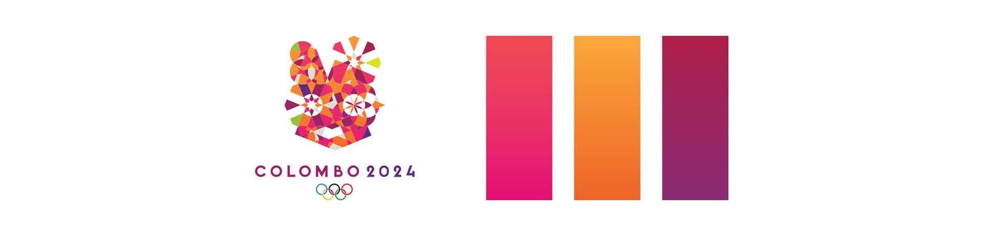 斯里蘭卡科倫坡2024年申奧“夢幻幾何圖案”風品牌視覺形象設計欣賞