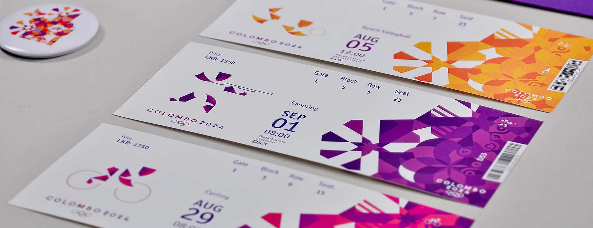 斯里蘭卡科倫坡2024年申奧“夢幻幾何圖案”風品牌視覺形象設計欣賞