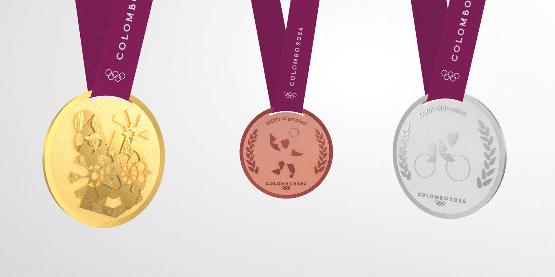 斯里蘭卡科倫坡2024年申奧“夢幻幾何圖案”風品牌視覺形象設計欣賞