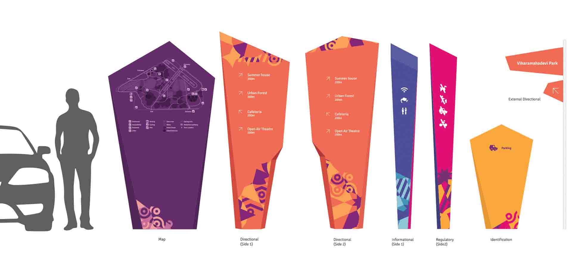 斯里蘭卡科倫坡2024年申奧“夢幻幾何圖案”風品牌視覺形象設計欣賞--導視牌設計