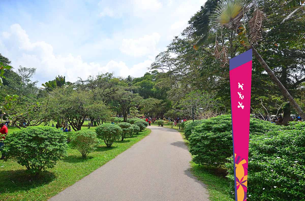 斯里蘭卡科倫坡2024年申奧“夢幻幾何圖案”風品牌視覺形象設計欣賞--導視牌設計