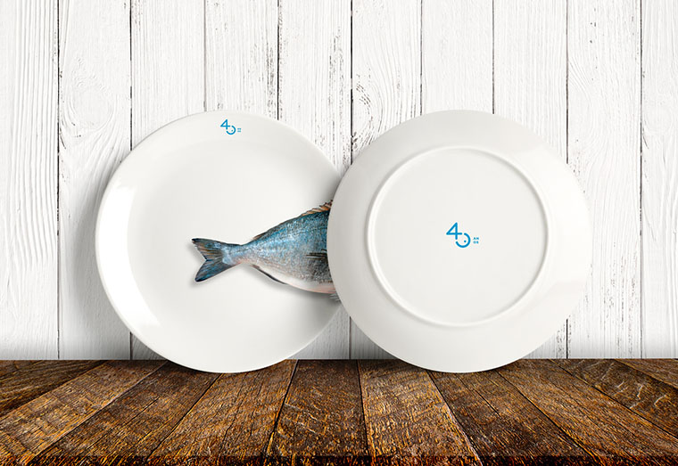 Restinga餐廳40周年魚形餐飲標志設計-上海標志設計公司