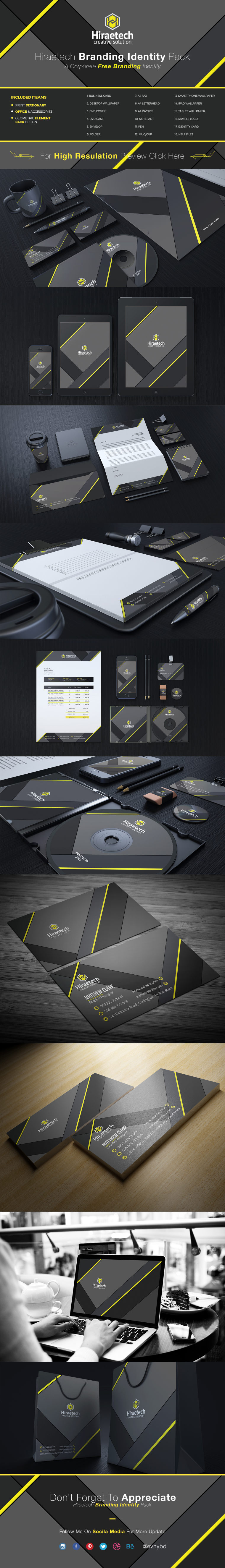 濃濃工業風 Hiraetech企業品牌VI視覺形象識別設計模板