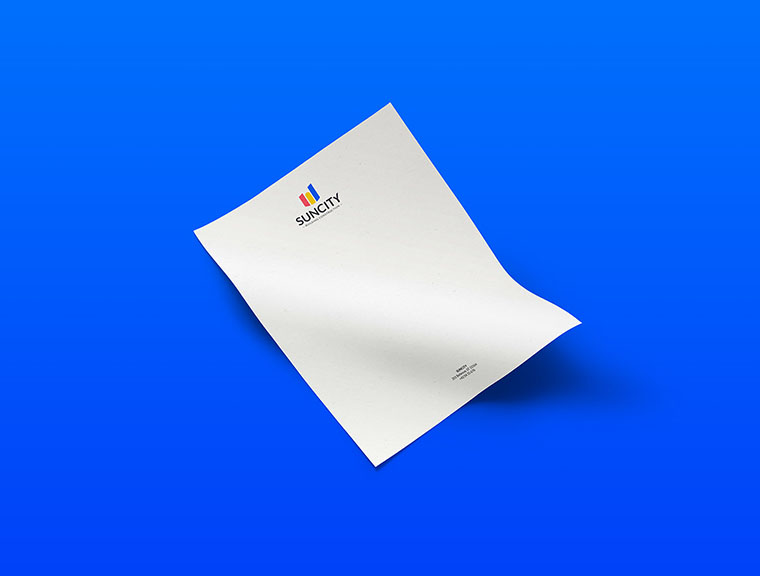 幾何圖形風格SUNCITY 建筑施工公司VI設計-上海VI設計公司