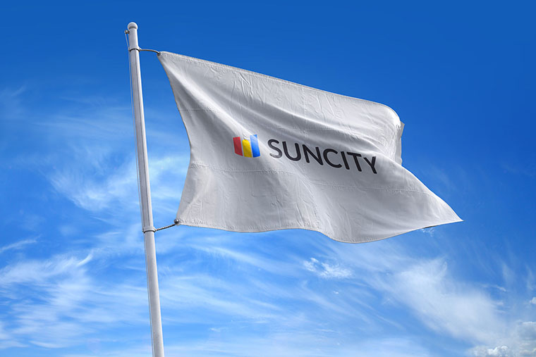 幾何圖形風格SUNCITY 建筑施工公司VI設計-上海VI設計公司